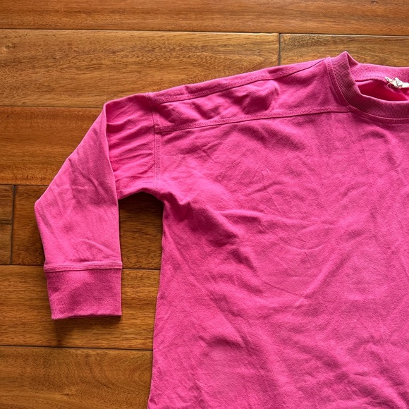 Easel Pink Long Sleeve Crew neck Sweatshirt Oversized Medium 100% Cotton - Picture 5 of 8